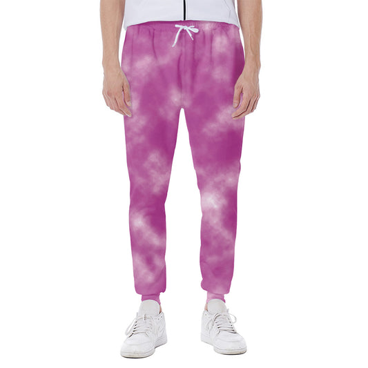 Pink Tie Dye Print Scuba Joggers