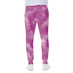 Pink Tie Dye Print Scuba Joggers