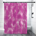 Pink Tie Dye Print Shower Curtain