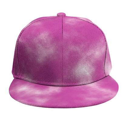 Pink Tie Dye Print Snapback Cap