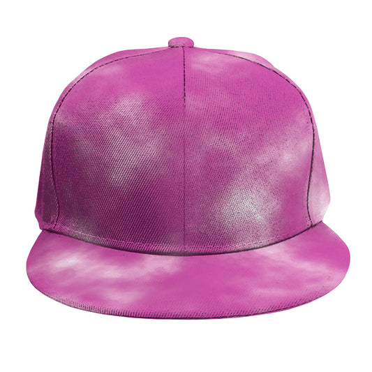 Pink Tie Dye Print Snapback Cap
