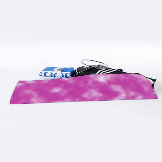 Pink Tie Dye Print Sports Towel