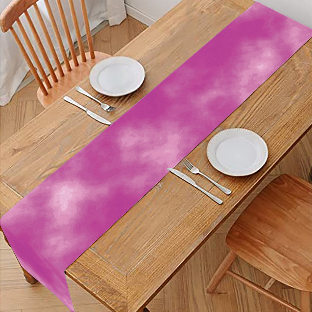 Pink Tie Dye Print Table Runner