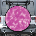 Pink Tie Dye Print Tire Cover