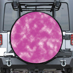 Pink Tie Dye Print Tire Cover