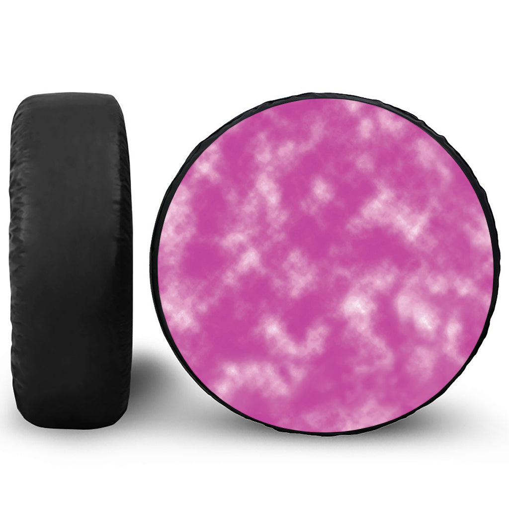 Pink Tie Dye Print Tire Cover