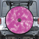 Pink Tie Dye Print Tire Cover With Camera Hole