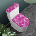 Pink Tie Dye Print Toilet Lid And Tank Cover Set