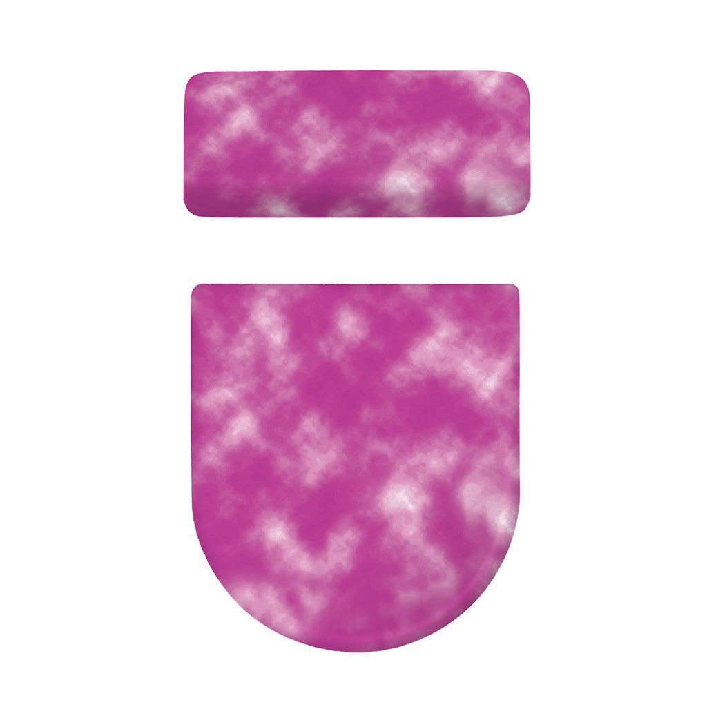 Pink Tie Dye Print Toilet Lid And Tank Cover Set