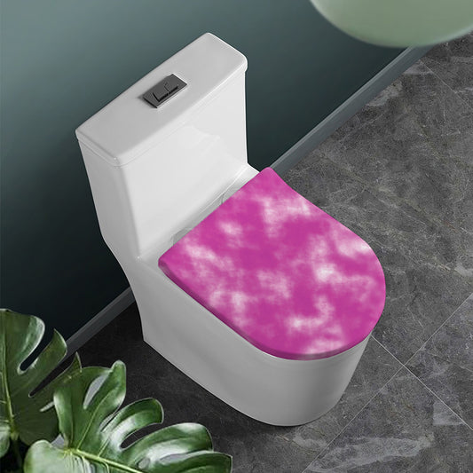 Pink Tie Dye Print Toilet Lid Cover