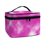 Pink Tie Dye Print Travel Makeup Bag