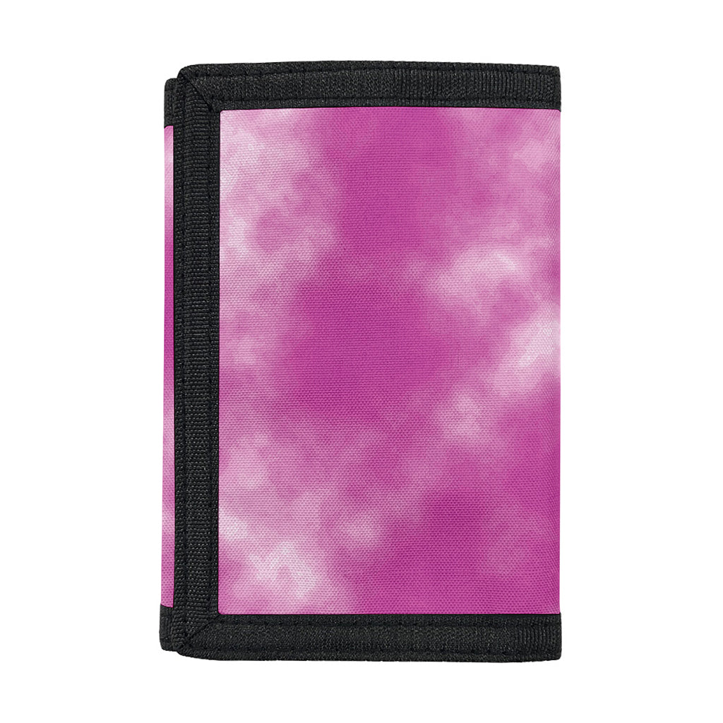 Pink Tie Dye Print Trifold Wallet