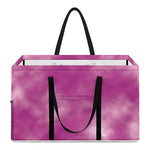 Pink Tie Dye Print Utility Tote Bag