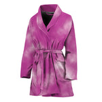 Pink Tie Dye Print Women's Bathrobe