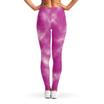 Pink Tie Dye Print Women's Leggings