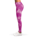 Pink Tie Dye Print Women's Leggings