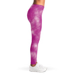 Pink Tie Dye Print Women's Leggings
