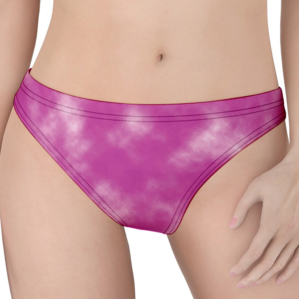 Pink Tie Dye Print Women's Thong