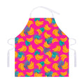Pink Tropical Banana Pattern Print Adjustable Apron