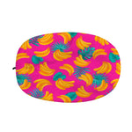 Pink Tropical Banana Pattern Print Car Side Mirror Covers