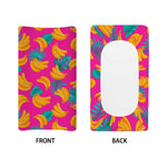 Pink Tropical Banana Pattern Print Changing Pad Cover
