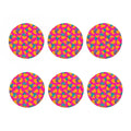 Pink Tropical Banana Pattern Print Coaster Set