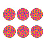 Pink Tropical Banana Pattern Print Coaster Set