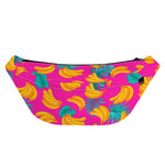 Pink Tropical Banana Pattern Print Fanny Pack