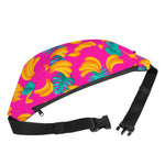 Pink Tropical Banana Pattern Print Fanny Pack