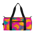 Pink Tropical Banana Pattern Print Gym Bag
