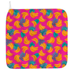 Pink Tropical Banana Pattern Print Hand Towel