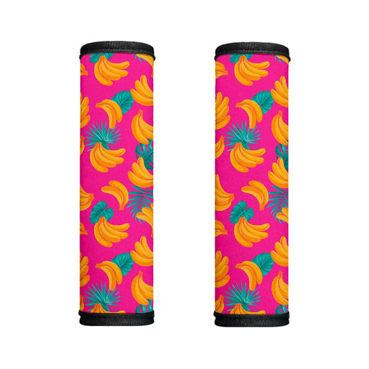 Pink Tropical Banana Pattern Print Handle Covers