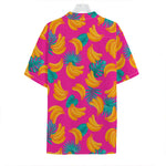 Pink Tropical Banana Pattern Print Hawaiian Shirt