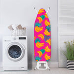 Pink Tropical Banana Pattern Print Ironing Board Cover