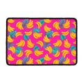 Pink Tropical Banana Pattern Print Kitchen Mat