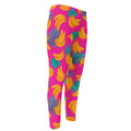 Pink Tropical Banana Pattern Print Men's Compression Pants