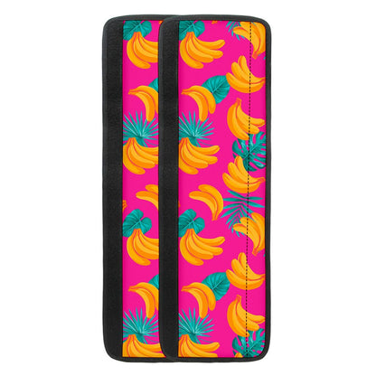 Pink Tropical Banana Pattern Print Refrigerator Handle Covers