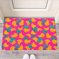 Pink Tropical Banana Pattern Print Rubber Doormat