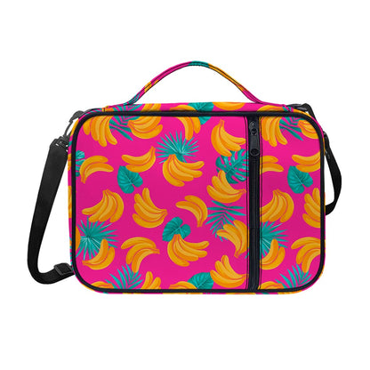 Pink Tropical Banana Pattern Print Shoulder Strap Bible Bag