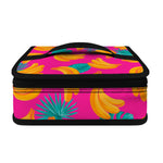 Pink Tropical Banana Pattern Print Small Lunch Bag