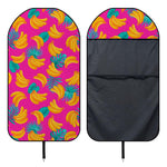 Pink Tropical Banana Pattern Print Waterproof Car Seat Cover