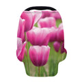Pink Tulip Print Baby Seat Cover