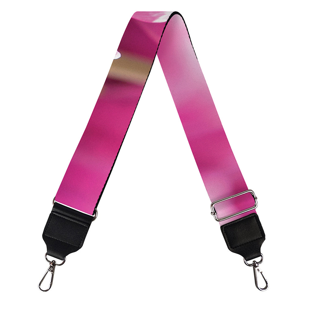 Pink Tulip Print Bag Strap