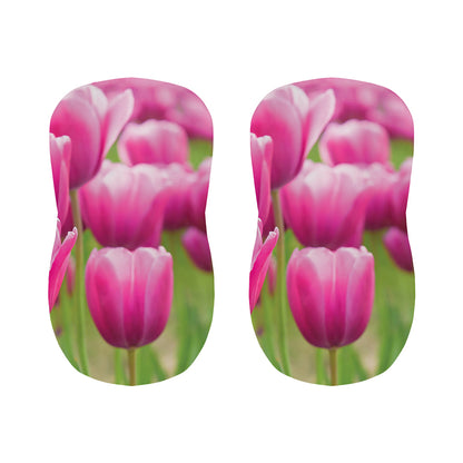 Pink Tulip Print Bar Stool Covers
