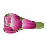 Pink Tulip Print Bicycle Seat Cover