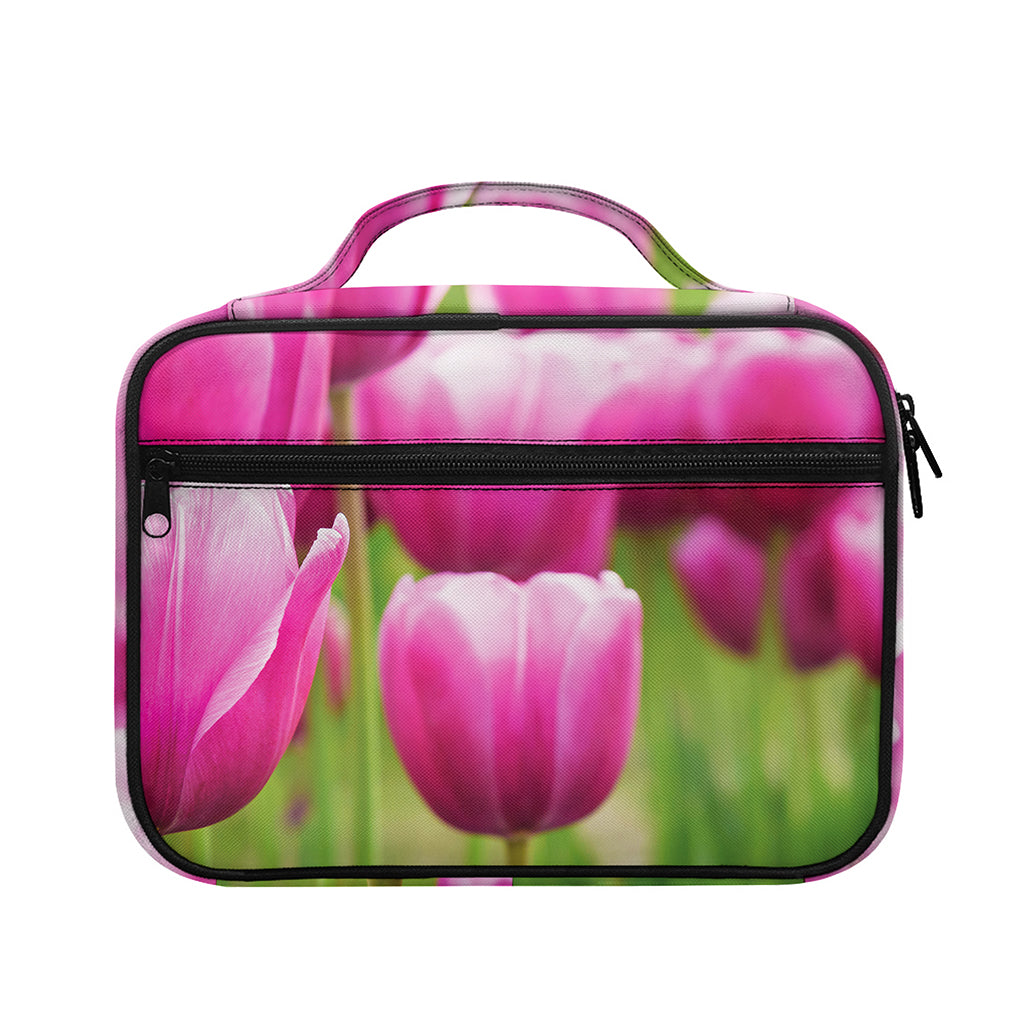 Pink Tulip Print Briefcase Bible Bag