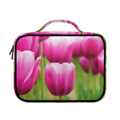 Pink Tulip Print Briefcase Bible Bag