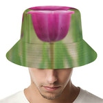 Pink Tulip Print Bucket Hat