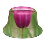 Pink Tulip Print Bucket Hat