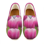 Pink Tulip Print Casual Shoes